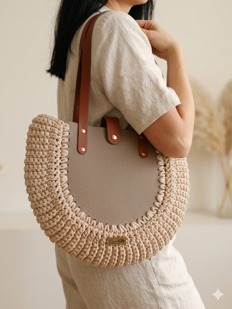 Shopperka półokrągła Wanilia, kawa, koniak