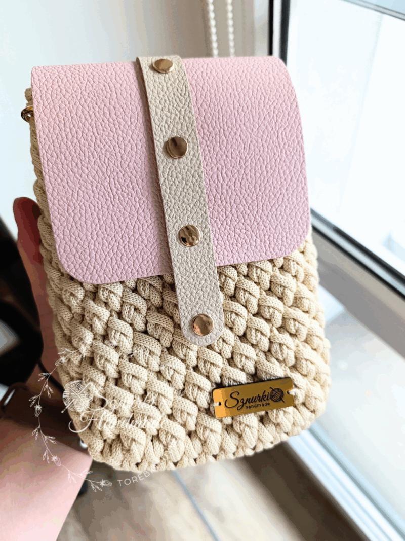 Phone bag Krem i róż