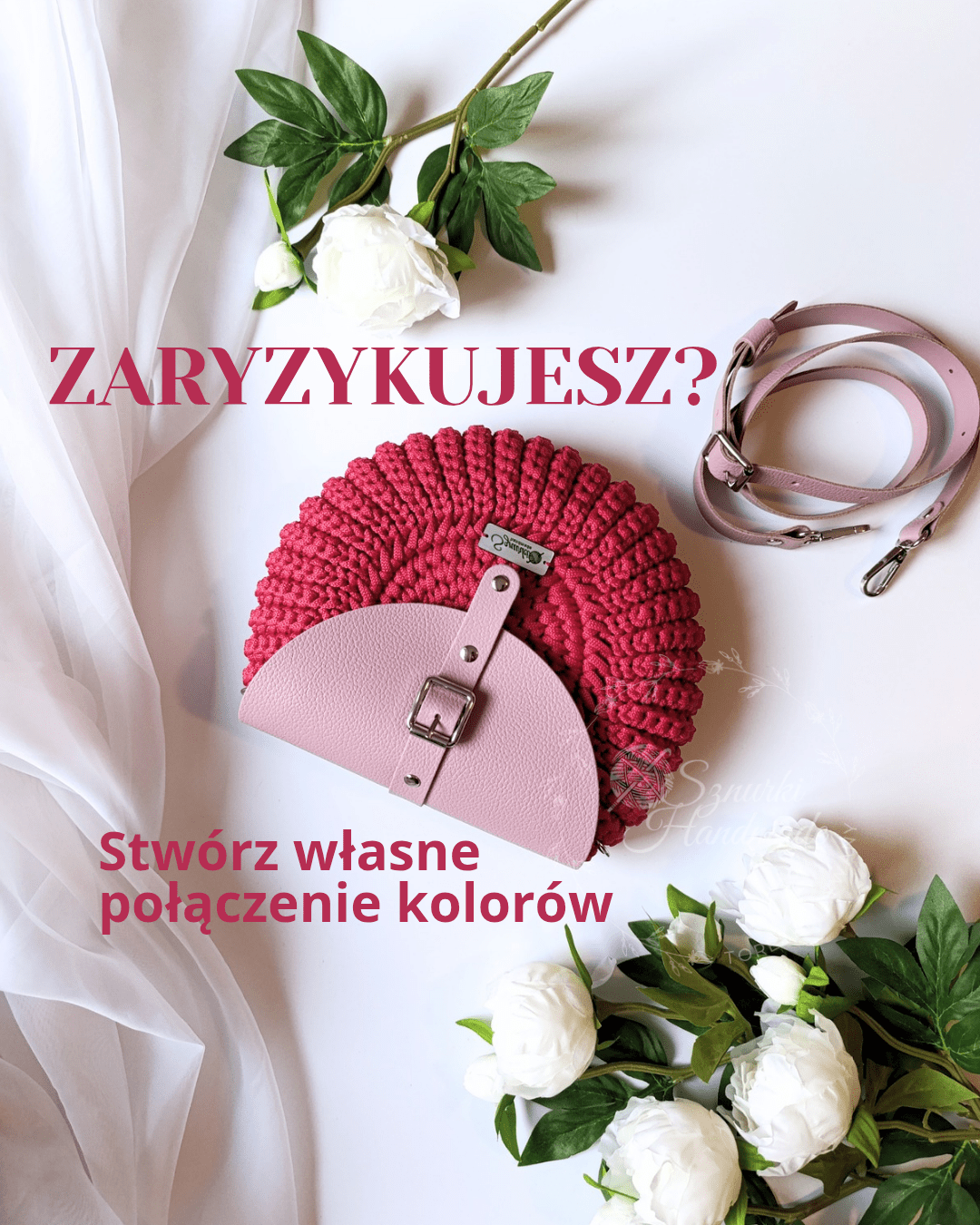 Oreo XL brudny róż+ malina